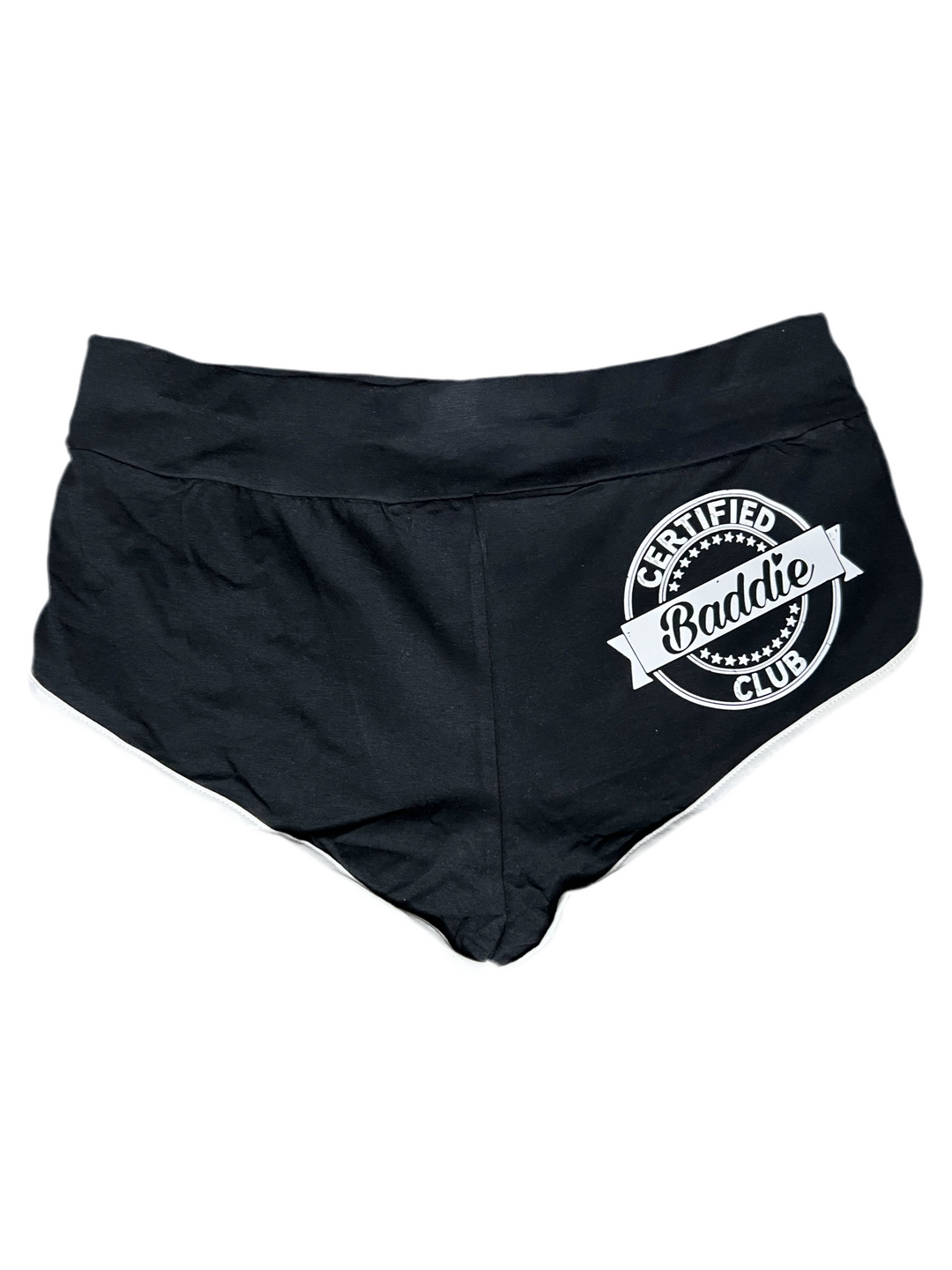 Certified Baddie Club Baddie Booty Shorts in White w/ CBC Stamp (limited stock)