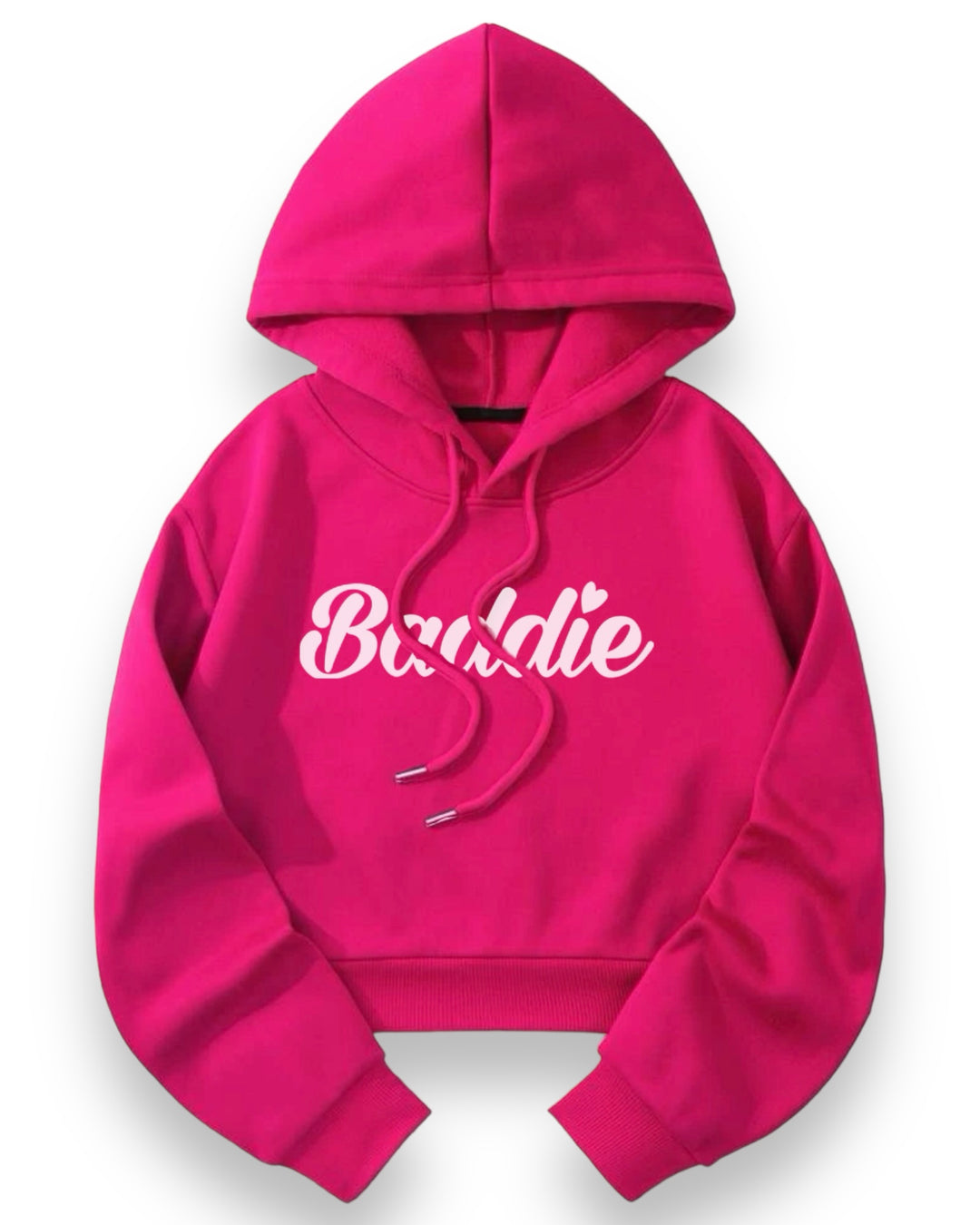 Baddie Crop Top Certified Baddie Club Pink Hoodie