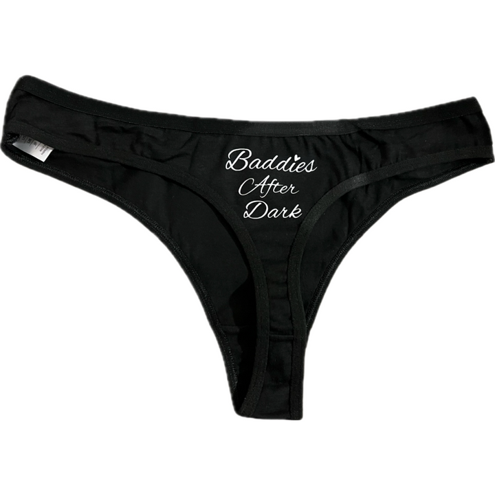 Baddie in Pink w/ White Cloud Certified Baddie Club Black Thongs