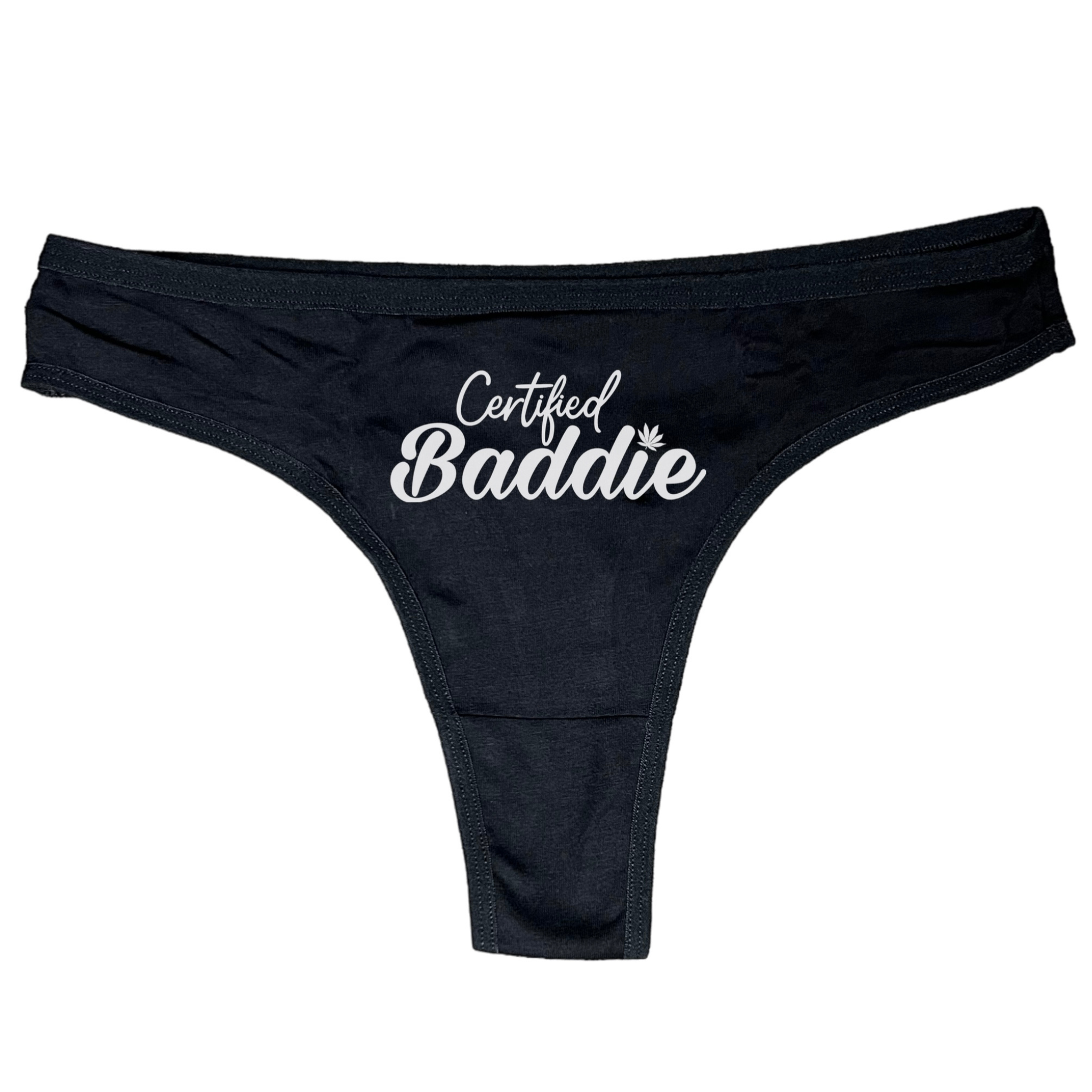 Certified Baddie Certified Baddie Club Black Thongs