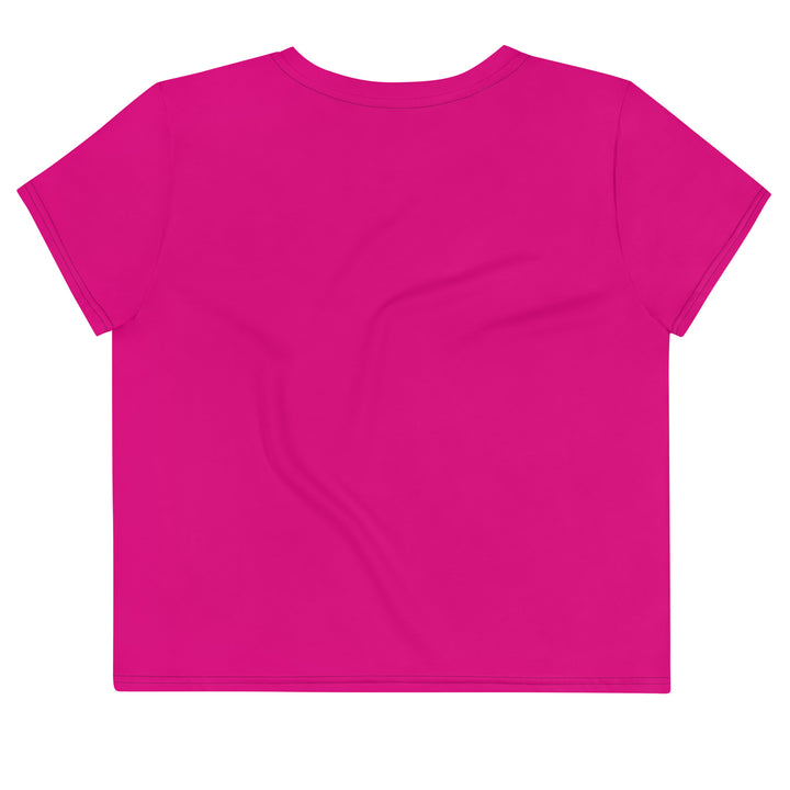Baddie Outline All-Over Print Crop Pink Tee