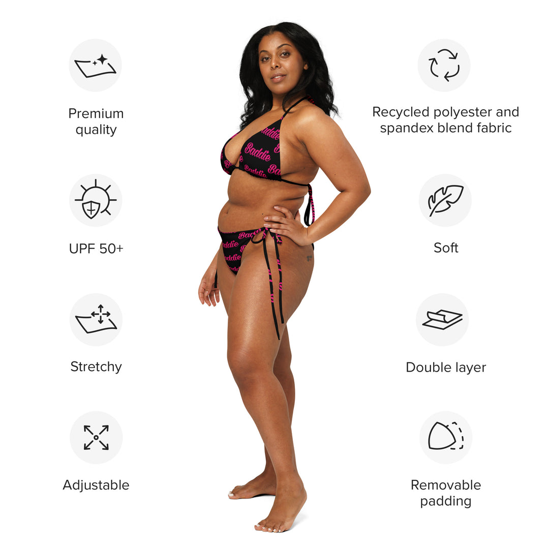 Black Hot String Woman Bikini