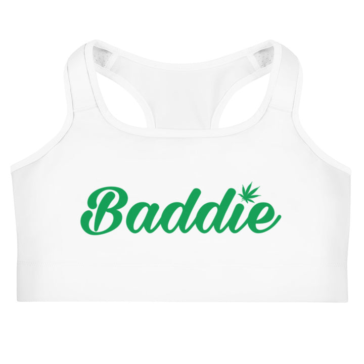 White Certified Blazed Baddie Sports bra