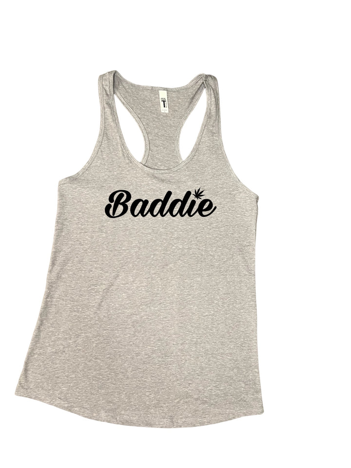 Certified Baddie Club Baddie w/Cannabis Leaf Tank Top