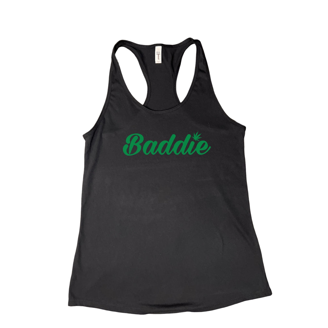 Certified Baddie Club Baddie w/Cannabis Leaf Tank Top