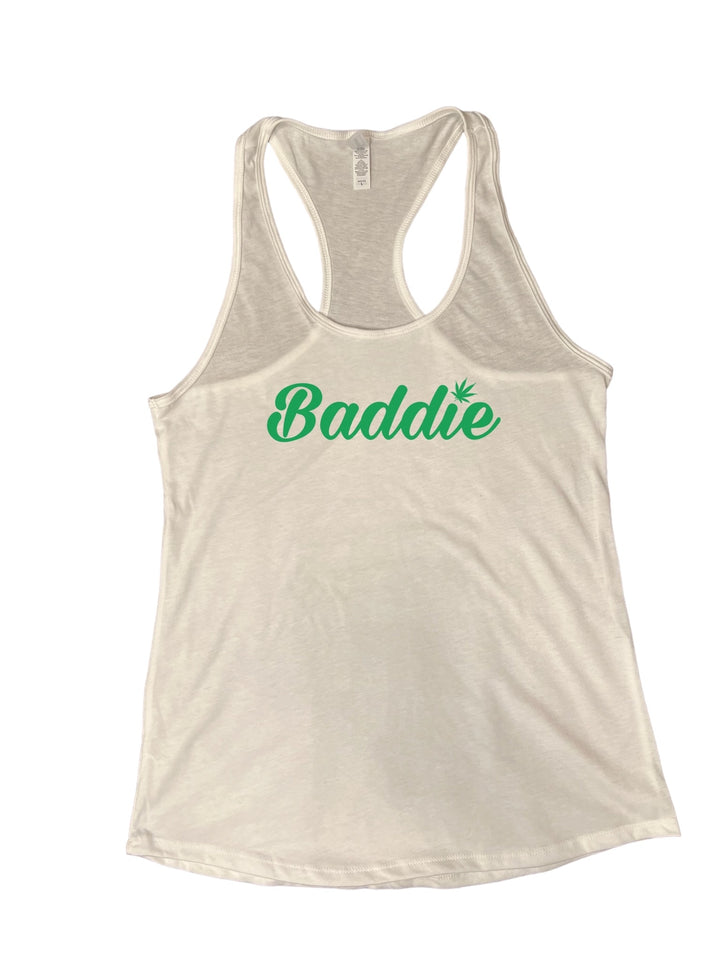 Certified Baddie Club Baddie w/Cannabis Leaf Tank Top