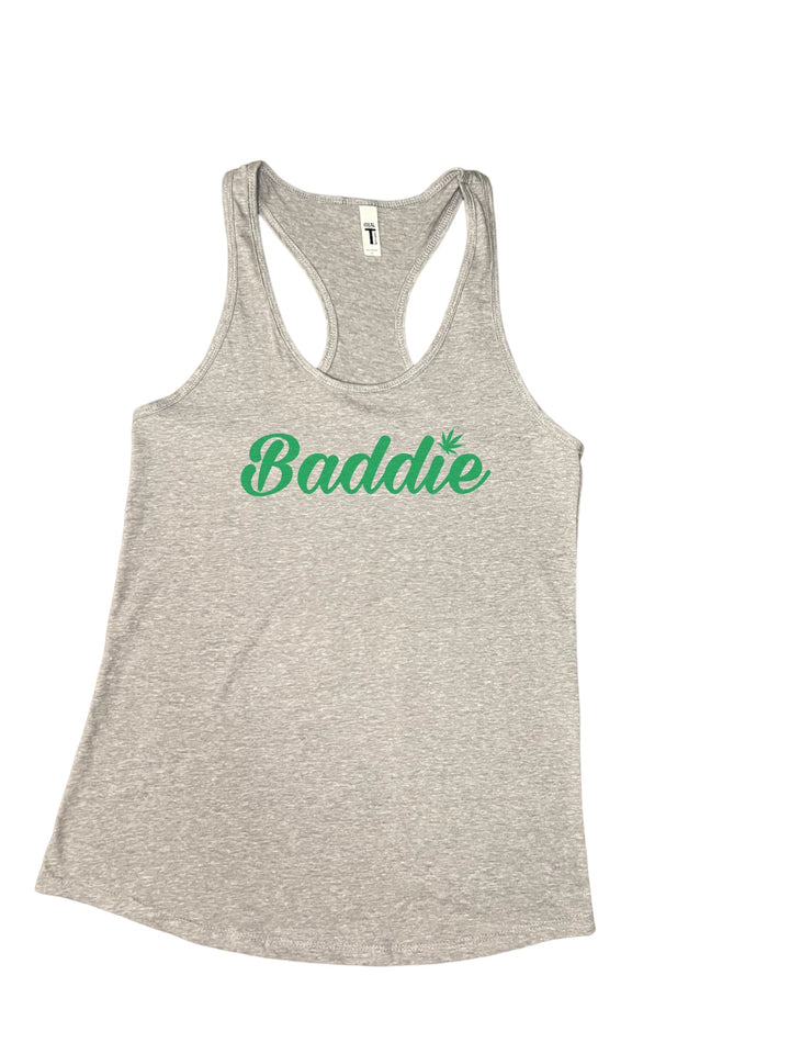 Certified Baddie Club Baddie w/Cannabis Leaf Tank Top