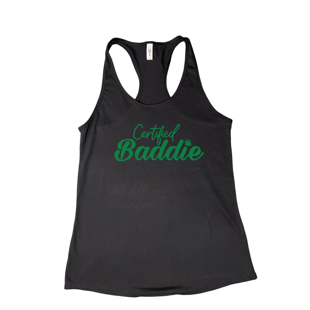 Certified Baddie Club Certified Baddie w/Cannabis Leaf Tank Top