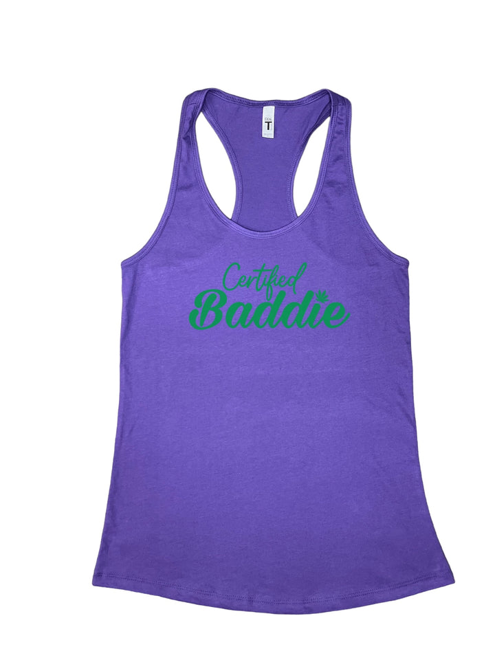 Certified Baddie Club Certified Baddie w/Cannabis Leaf Tank Top