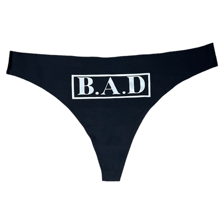 Official BAD Certified Baddie Club Black Thongs