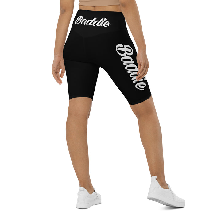 Baddie Biker Shorts (White Print)