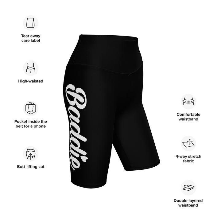 Baddie Biker Shorts (White Print)