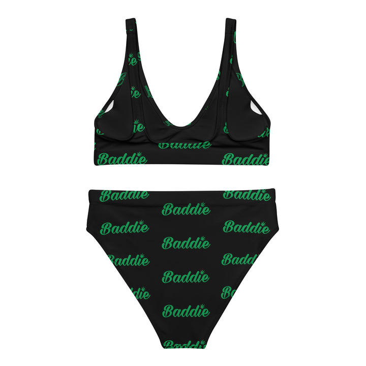 Black high-waisted bikini w/ Blazed Baddie Logo