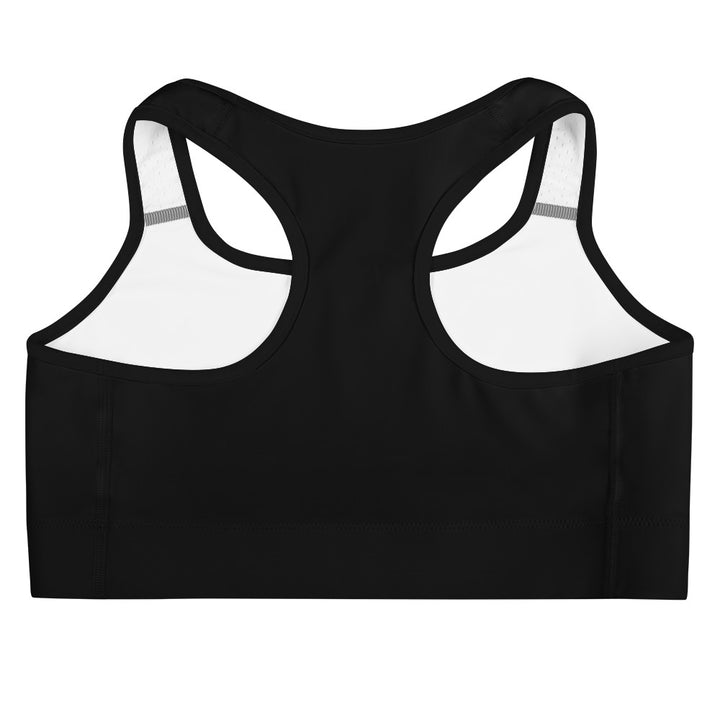 BLACK SPORTS BRA BADDIE (PINK PRINT)