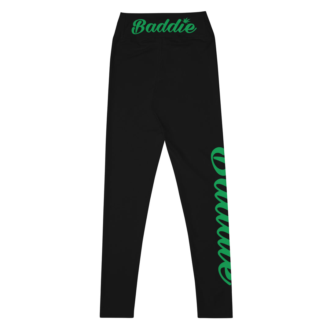 BLACK CERTIFIED BADDIE CLUB YOGA LEGGINGS BLAZED EDITION (SOLO VERTICAL)