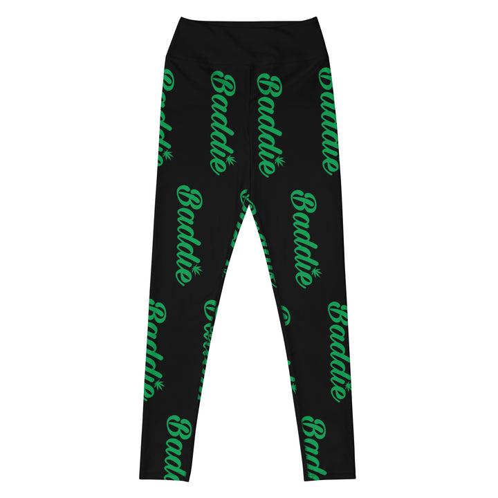 Black Certified Baddie Club Yoga Leggings Blazed Edition (Vertical)