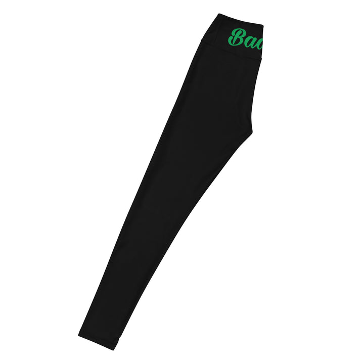 BLACK CERTIFIED BADDIE CLUB YOGA LEGGINGS BLAZED EDITION (SOLO VERTICAL)