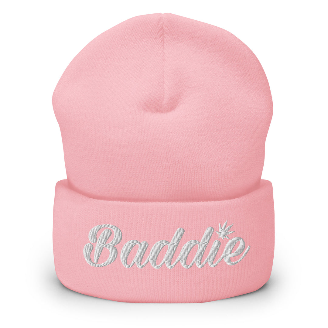 Certified Baddie Club Cuffed Beanie w/ Baddie Blazed Logo (White Thread)