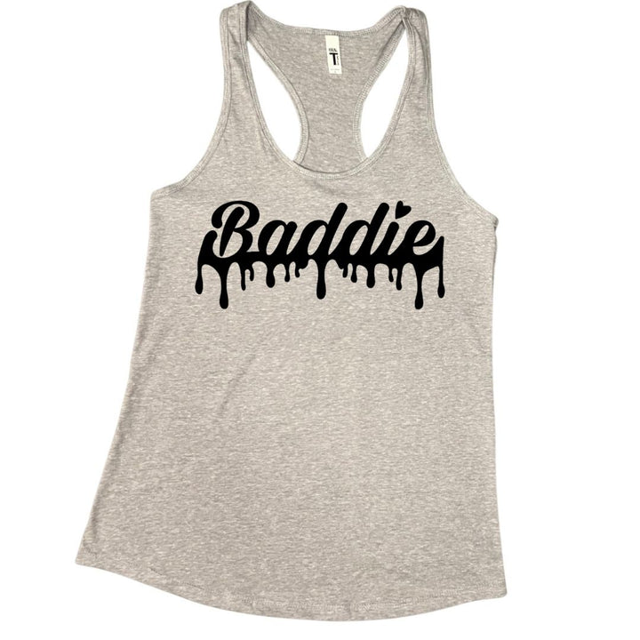 Certified Baddie Club Baddie Drip Tank Top (Black Print)