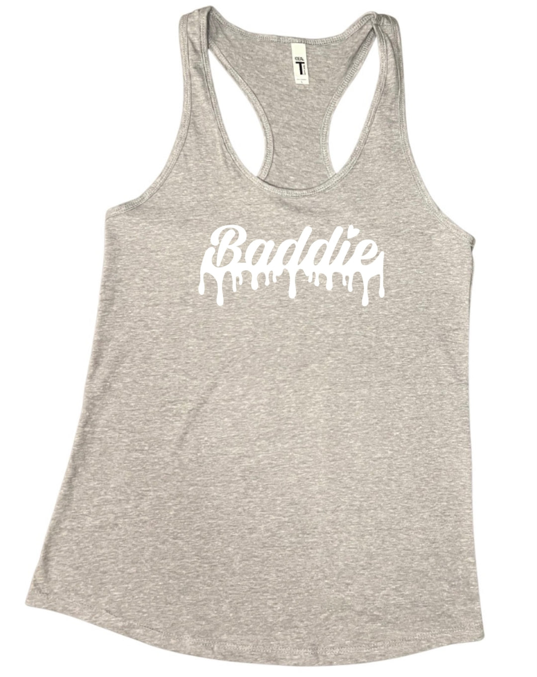 Certified Baddie Club Baddie Drip Tank Top (White Print)