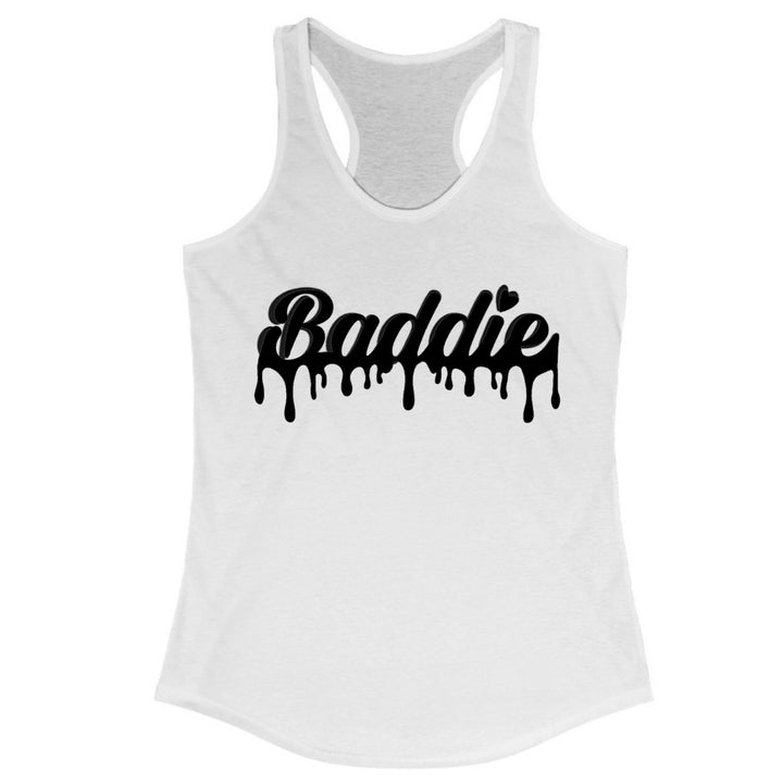 Certified Baddie Club Baddie Drip Tank Top (Black Print)