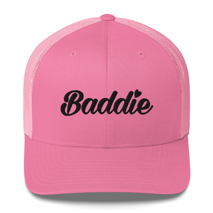 Baddie Trucker Cap (Black Print)