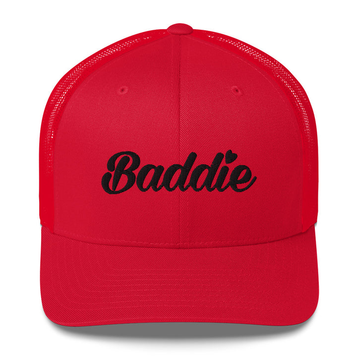 Baddie Trucker Cap (Black Print)