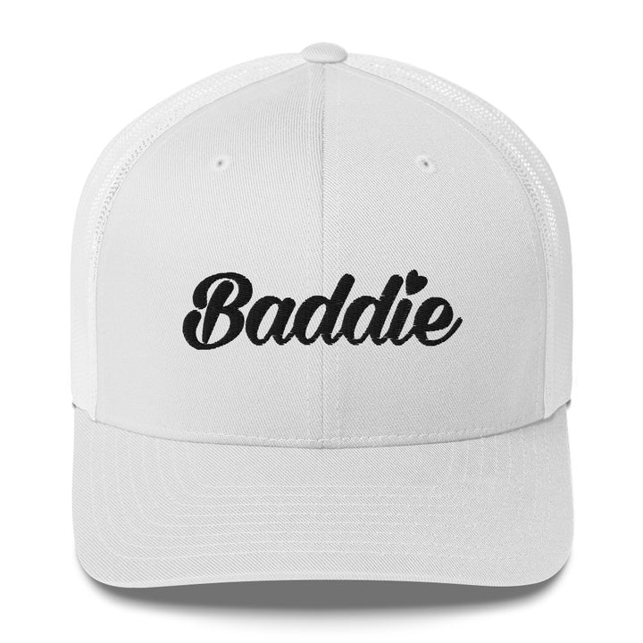 Baddie Trucker Cap (Black Print)