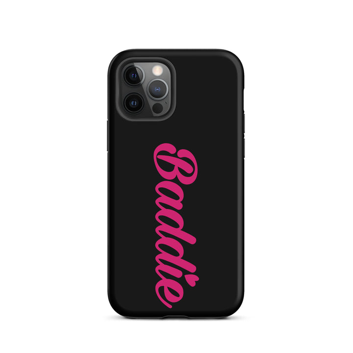 Tough Black Case for iPhone® (Pink Print)