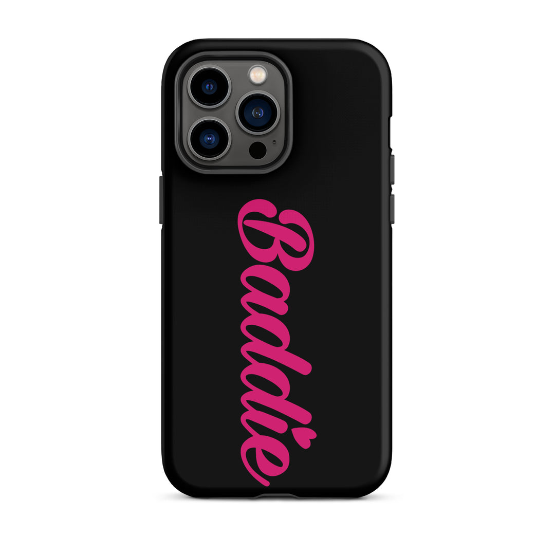 Tough Black Case for iPhone® (Pink Print)