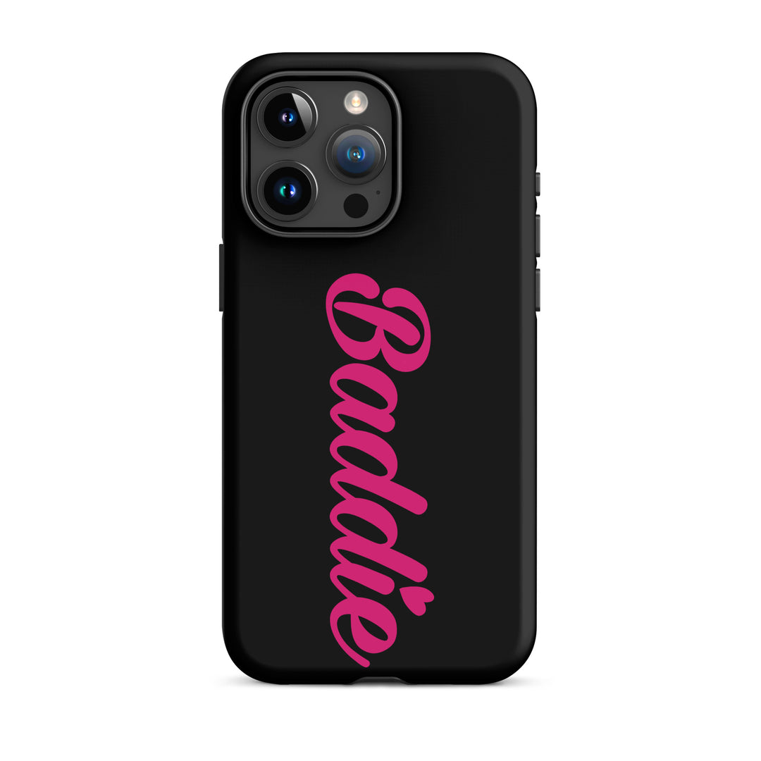 Tough Black Case for iPhone® (Pink Print)