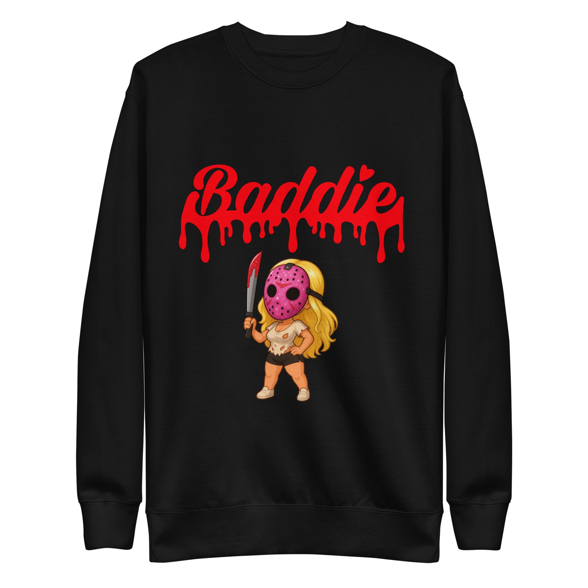 Certified Baddie Jason (Blonde) Baddie Drip (Red) Premium Horror Sweat ...