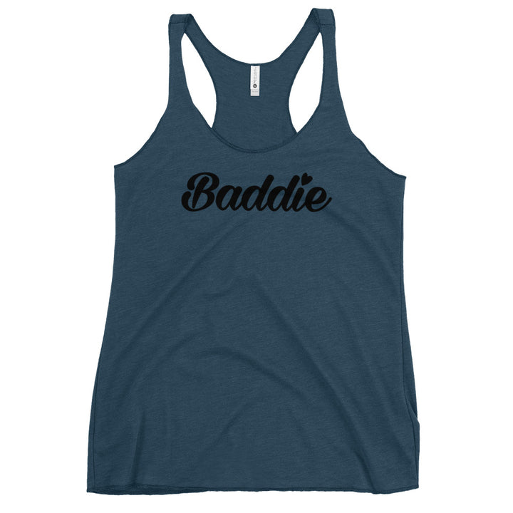 Certified Baddie Club Women's Racerback Baddie (Black Font) Tank