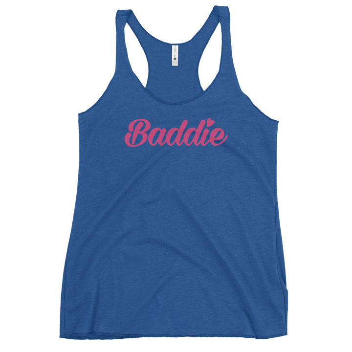 Certified Baddie Club Women's Racerback Baddie (Pink Font) Tank