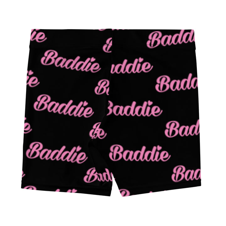 Black Certified Baddie Club Leggings Shorts Baddie in Pink (horizonal)