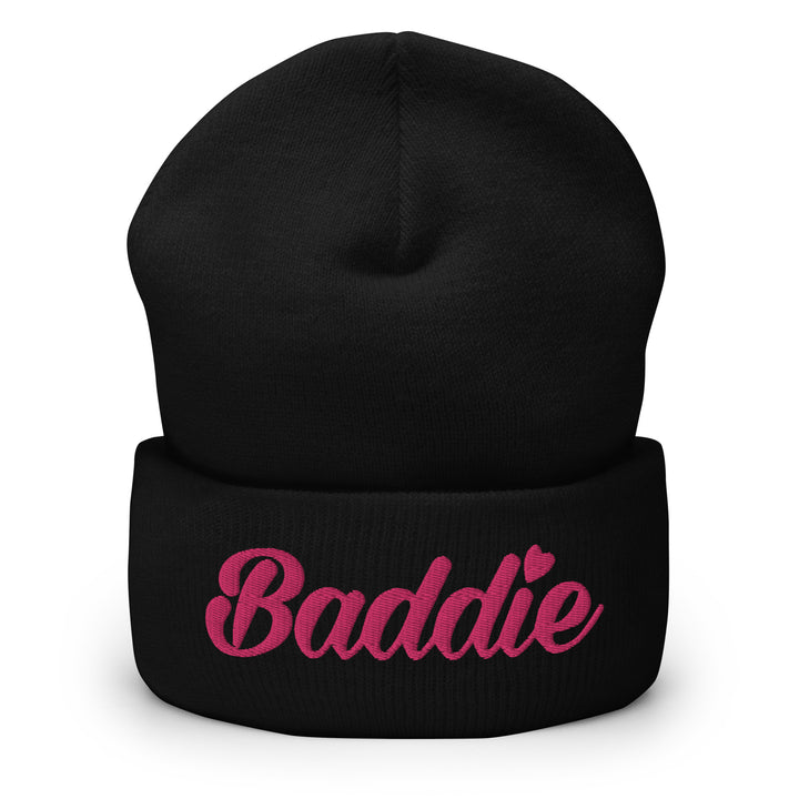 Certified Baddie Club Cuffed Beanie w/ Baddie Logo (Pink Thread)