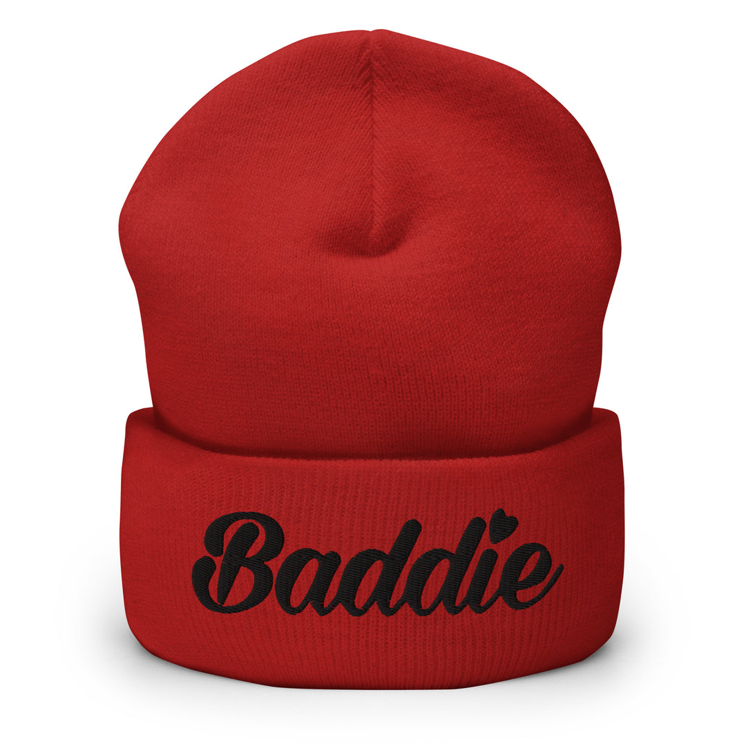 Certified Baddie Club Cuffed Beanie w/ Baddie Logo ( Black Thread)